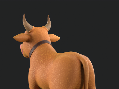 Cartoon Cow V02 Modello 3D