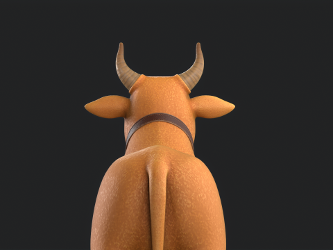 Cartoon Cow V02 Modello 3D