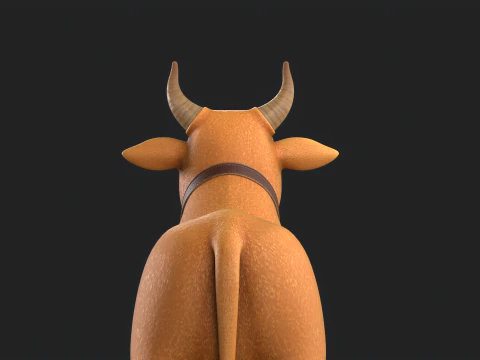 Cartoon Cow V02 3D Model