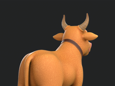 Cartoon Cow V02 Modello 3D