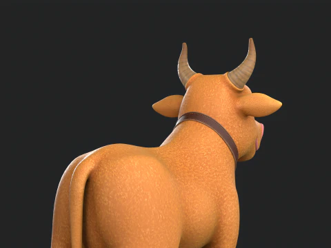 Cartoon Cow V02 3D Model