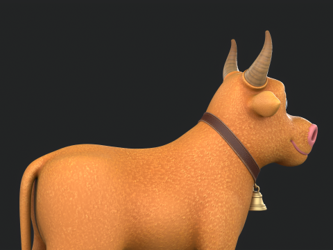Cartoon Cow V02 Modello 3D
