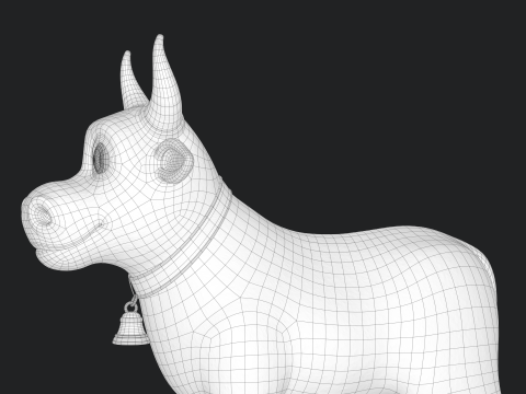 Cartoon Cow V02 Modello 3D