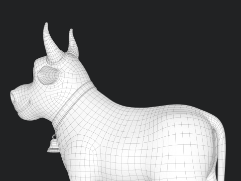 Cartoon Cow V02 Modello 3D