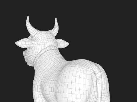 Cartoon Cow V02 Modello 3D