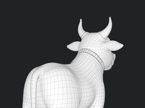 Cartoon Cow V02 Modello 3D