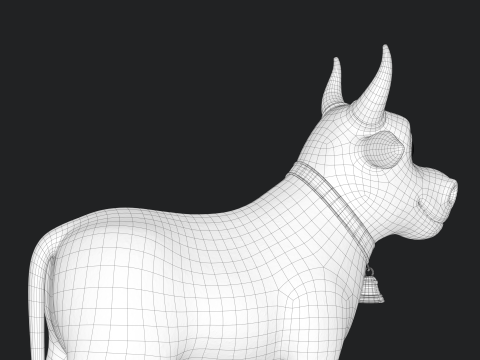 Cartoon Cow V02 Modello 3D