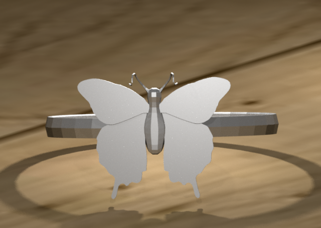 butterfly ring 3D प्रिंट मॉडल .c4d .max .obj .3ds .fbx .stl .blend