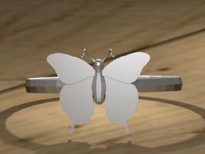 butterfly ring 3D 프린트 모델