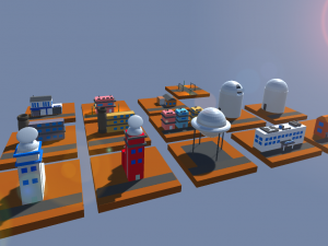 low poly city starter pack 1 3D Model