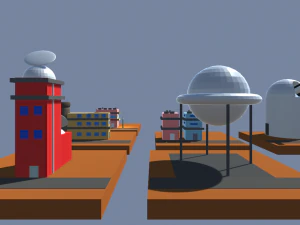 low poly city starter pack 1 3D Model