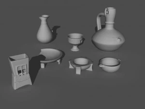 Talheres Antigos Modelo de Impressão 3D