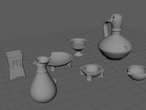 Antique Tableware 3D Print Model