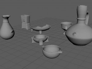 Antique Tableware 3D Print Model