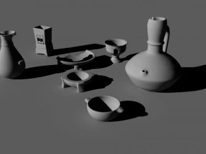 Antique Tableware 3D Print Model