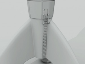 Tintin rocket from the comics target the moon and moon landing 3D-printmodel