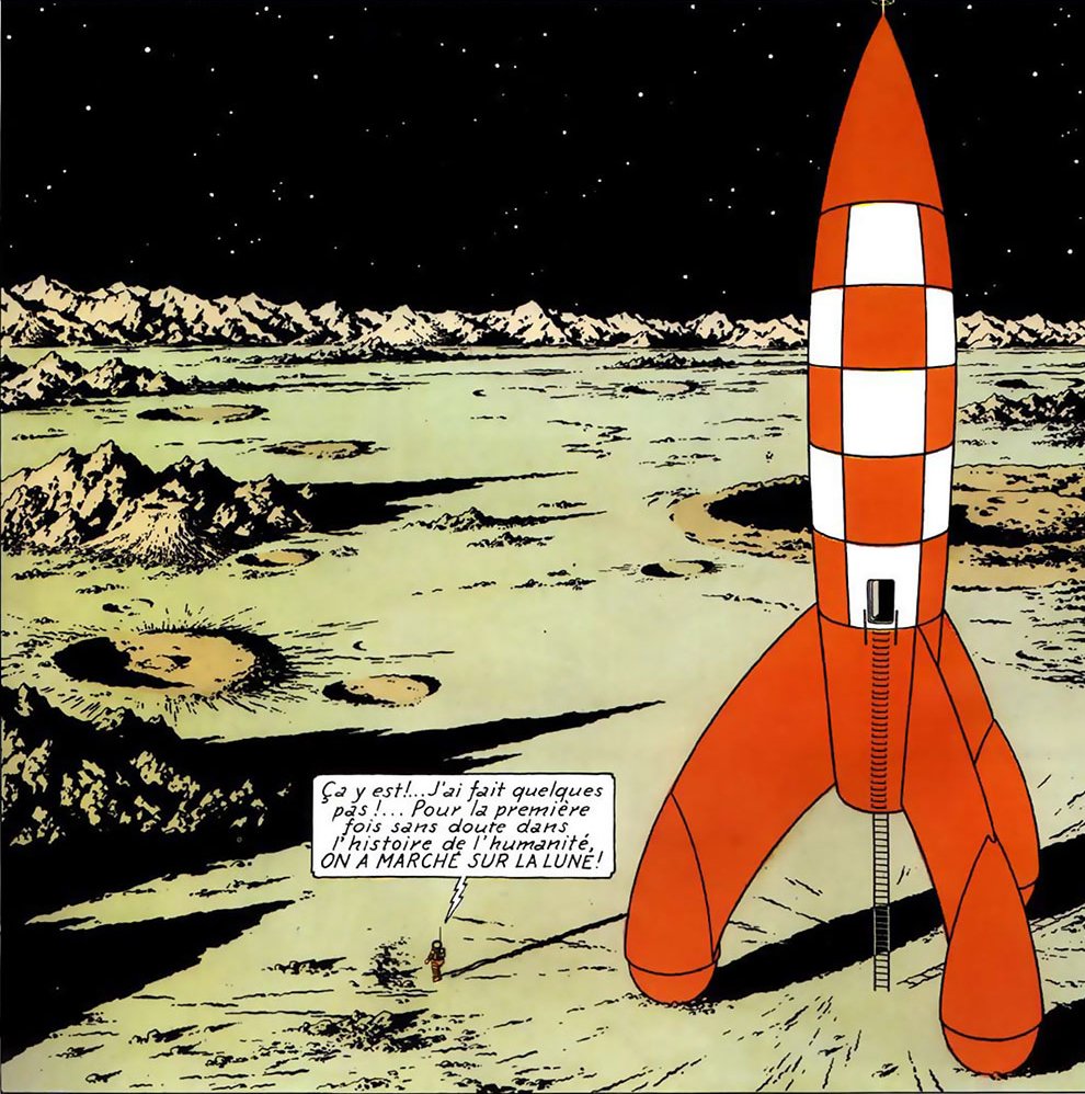 Tintin rocket from the comics target the moon and moon landing 3D Print  Model in SCI-FI 3DExport