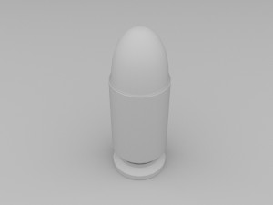 3D 9mm printable bullet 3Dプリントモデル