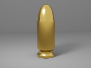 3D 9mm printable bullet 3D Print Model