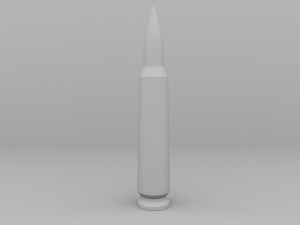 3D AK-47 3D printable bullet Modèles 3D en vedette