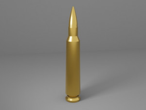 3D AK-47 3D printable bullet 3D Print Model