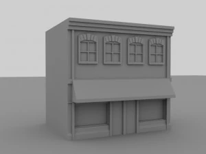 3D Standar building Shop 3D Print Model