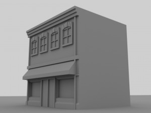 3D Standar building Shop Modello di stampa 3D