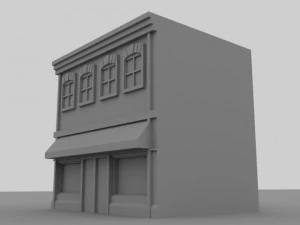 3D Standar building Shop 3D Print Model