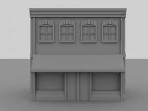 3D Standar building Shop 3D Print Model