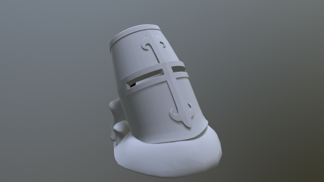Medieval helmet pot 3Dプリントモデル .c4d .max .obj .3ds .fbx .stl .blend 