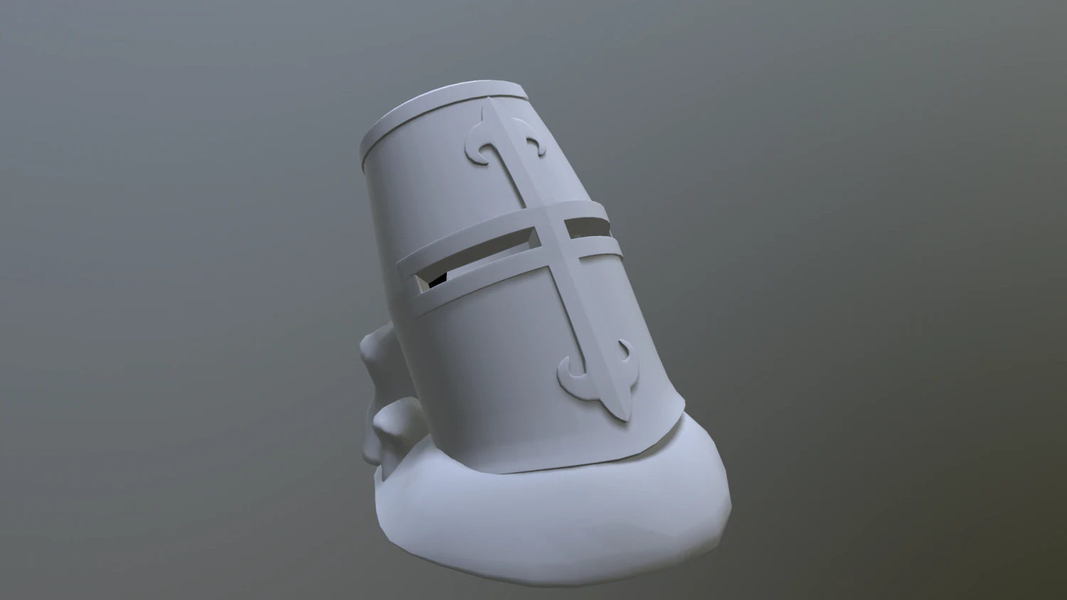 Medieval helmet pot 3D Print Model .c4d .max .obj .3ds .fbx .stl .blend