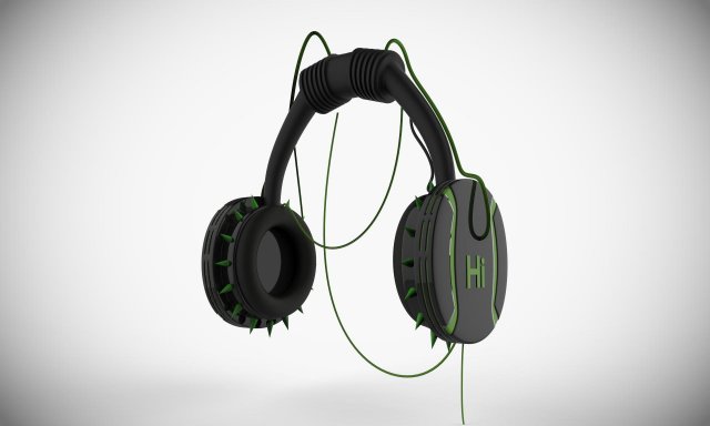 earphone 3D 模型 .c4d .max .obj .3ds .fbx .stl .blend
