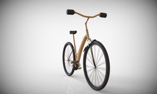 yellow bicycle Modelo 3D .c4d .max .obj .3ds .fbx .stl .blend 