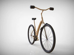 sepeda kuning Model 3D