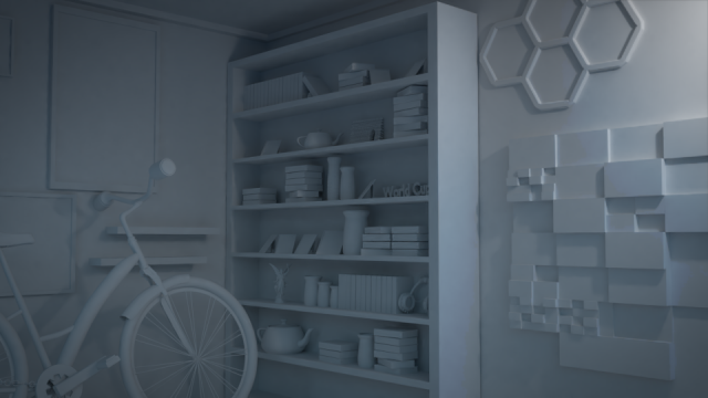 living room 3D Модель .c4d .max .obj .3ds .fbx .stl .blend 