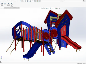 playgrounds for download - pm00312 - b-house 3D Model