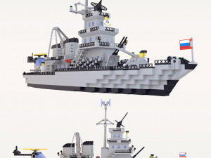lego ship 3D 모델