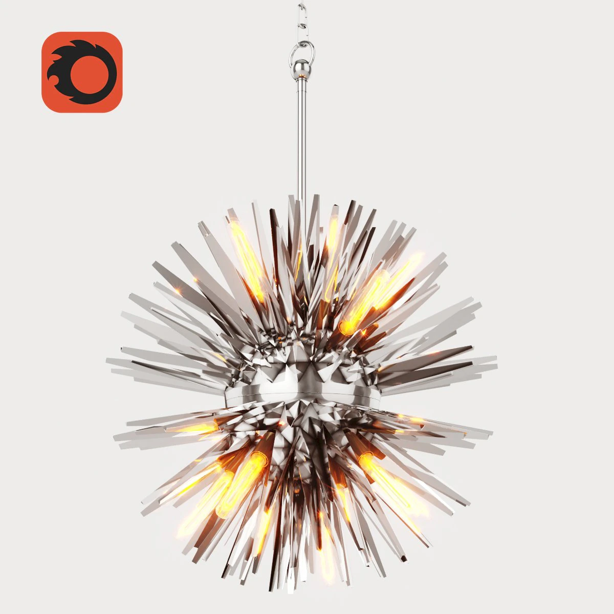 chandelier gregorian 3D Model .c4d .max .obj .3ds .fbx .stl .blend 