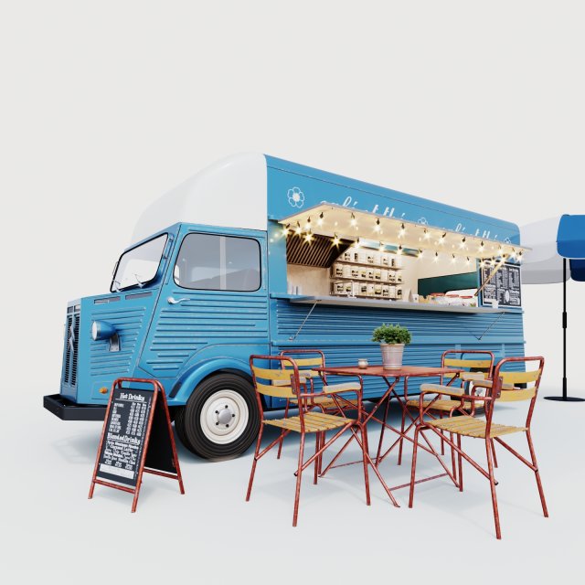 set street cafe 3Dモデル .c4d .max .obj .3ds .fbx .stl .blend 