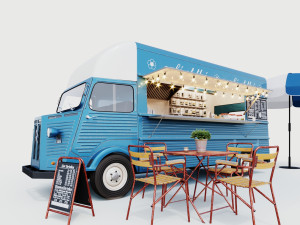 set street cafe 3D 모델