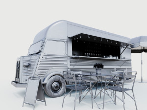 set street cafe 3Dモデル