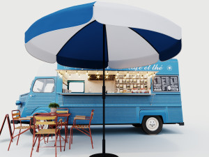 set street cafe 3Dモデル