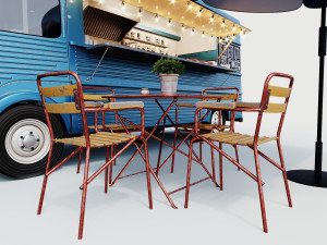 set street cafe 3Dモデル