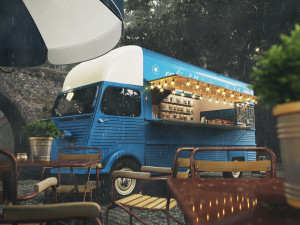 set street cafe 3Dモデル