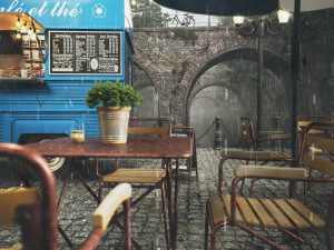set street cafe 3Dモデル