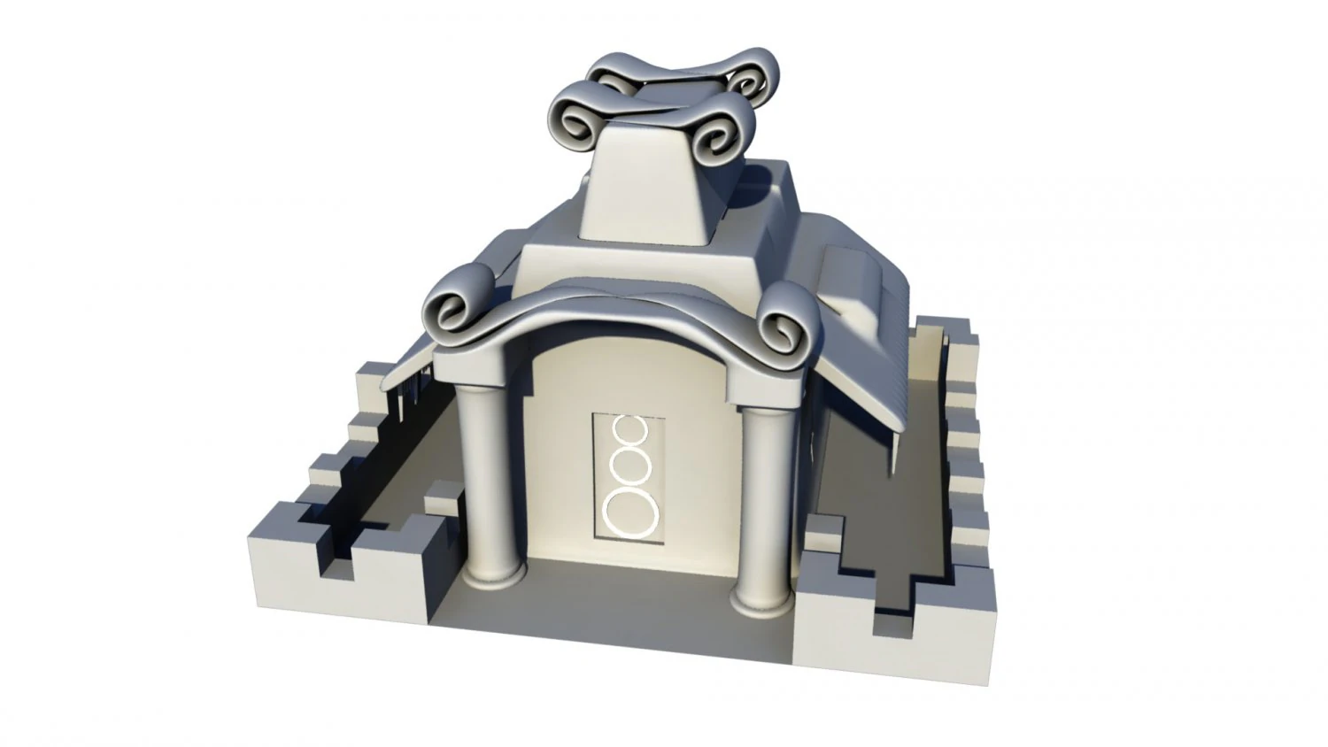 christmas themed house 3D Model .c4d .max .obj .3ds .fbx .stl .blend 