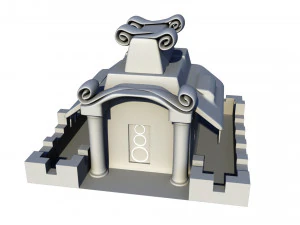 будинок у різдвяній тематиці 3D Модель