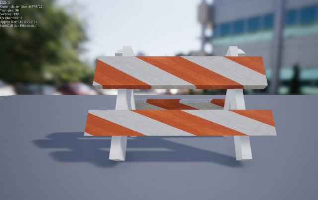 city blockade low-poly Model 3D .c4d .max .obj .3ds .fbx .stl .blend 