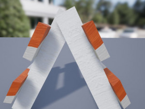 city blockade low-poly Model 3D