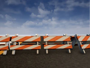city blockade low-poly 3D Model